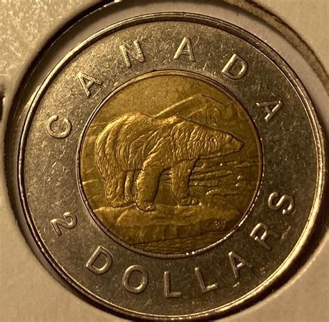 how much is a 1996 canadian 2 dollar coin worth